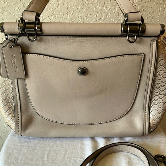 Coach: Grey Birch Willow Flower Drifter Handbag- Top Handle/Strap- Tea Rose - Picture 9 of 16